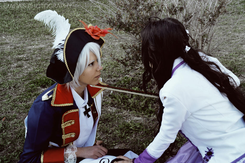 Prussia and Nyo!Austria. by mory-chan