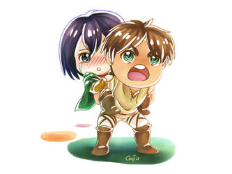 Chibi ErenxMikasa (chapter 50)