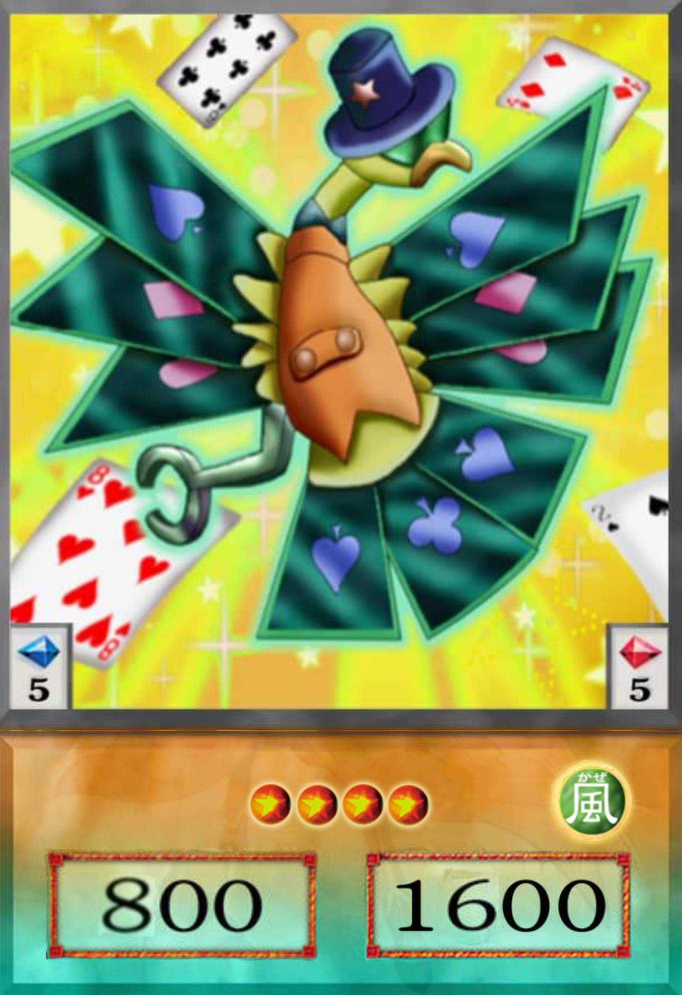 yugioh performapal card canard LEDD-ENC10 U Go Golem Sorcier Souriant Potartiste (Performapal Smile