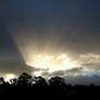 Sunset through clouds