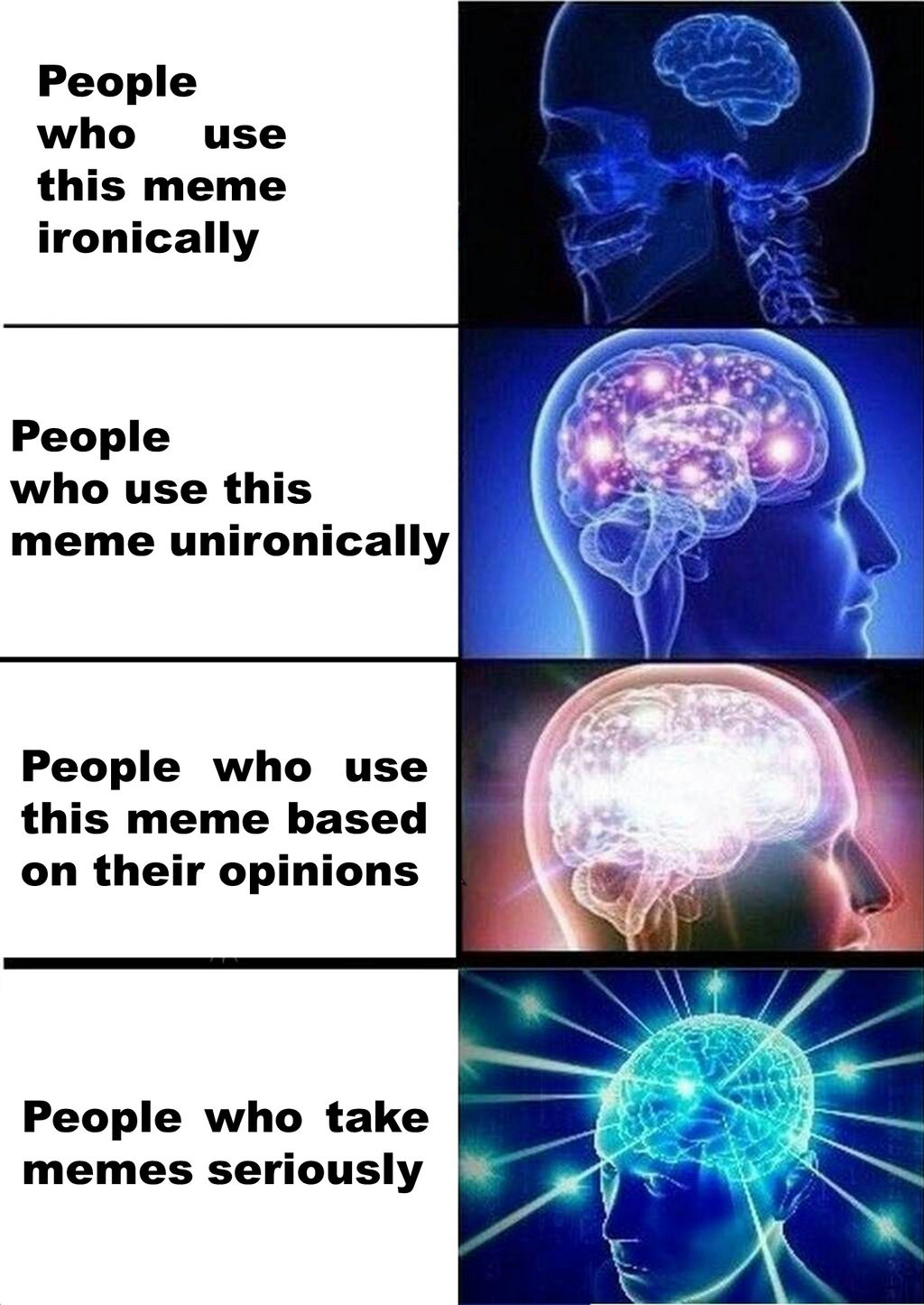 How to use expanding brain meme by BrownPen0 on DeviantArt