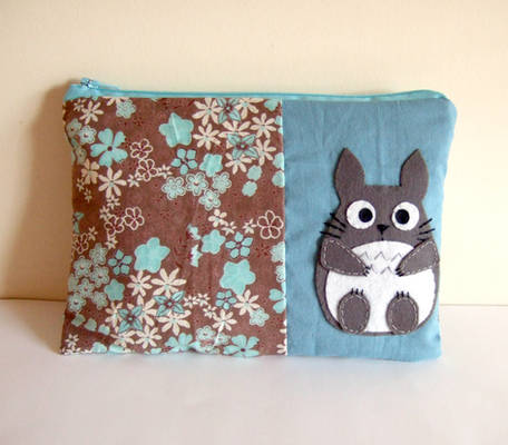 Totoro blue pouch