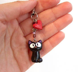 Jiji - black cat charm