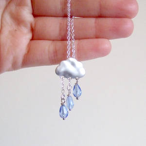 Rainy day cloud necklace