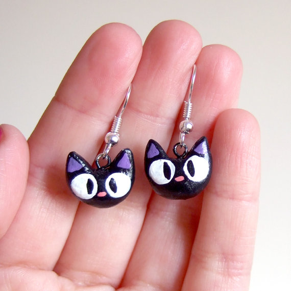 Jiji clay earrings, from kiki's delivery service