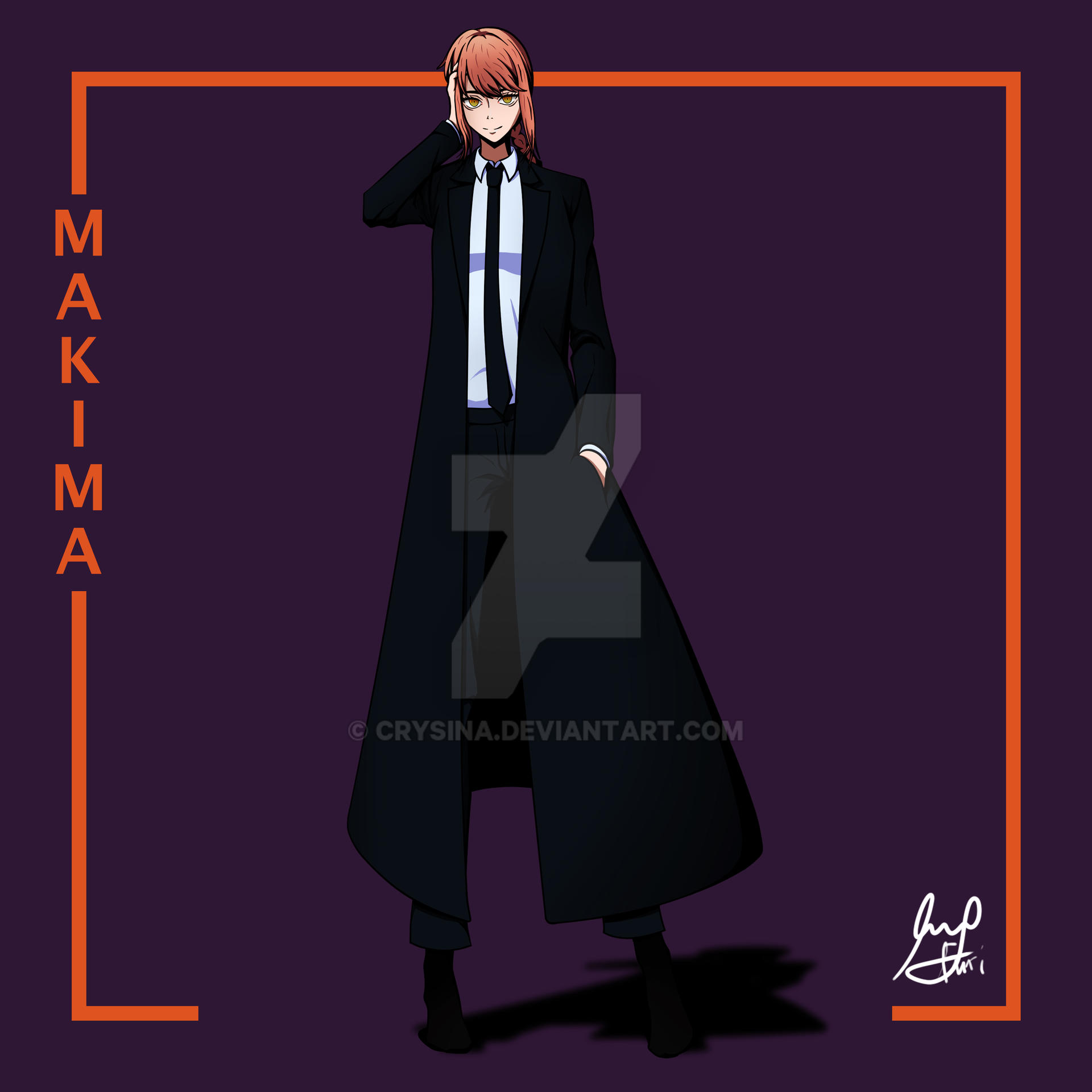Makima in modern metro design style by Crysina on DeviantArt