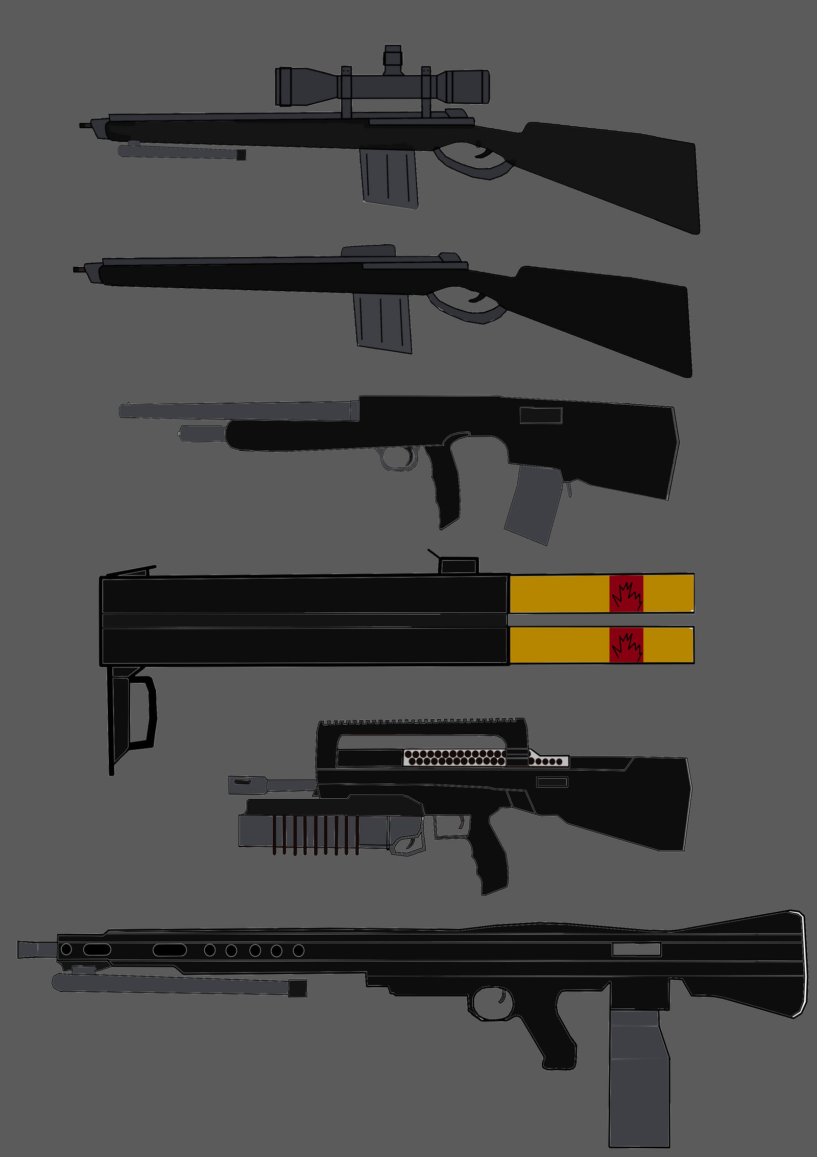 South Arcean Weapons All by MiniTV on DeviantArt