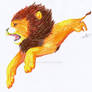 Jumping lion