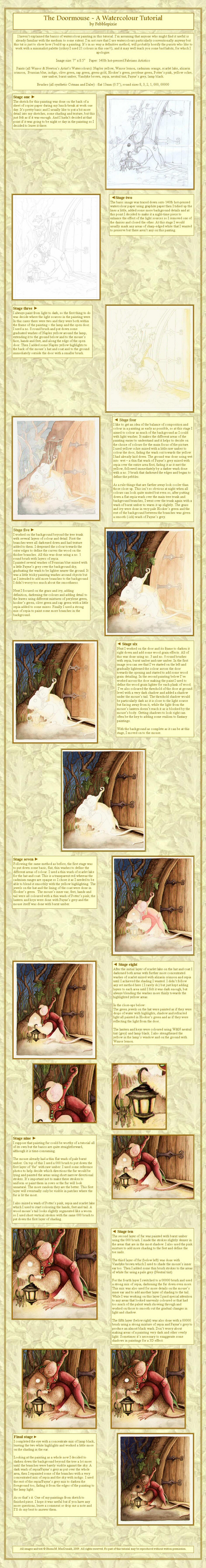 Doormouse Watercolour Tutorial