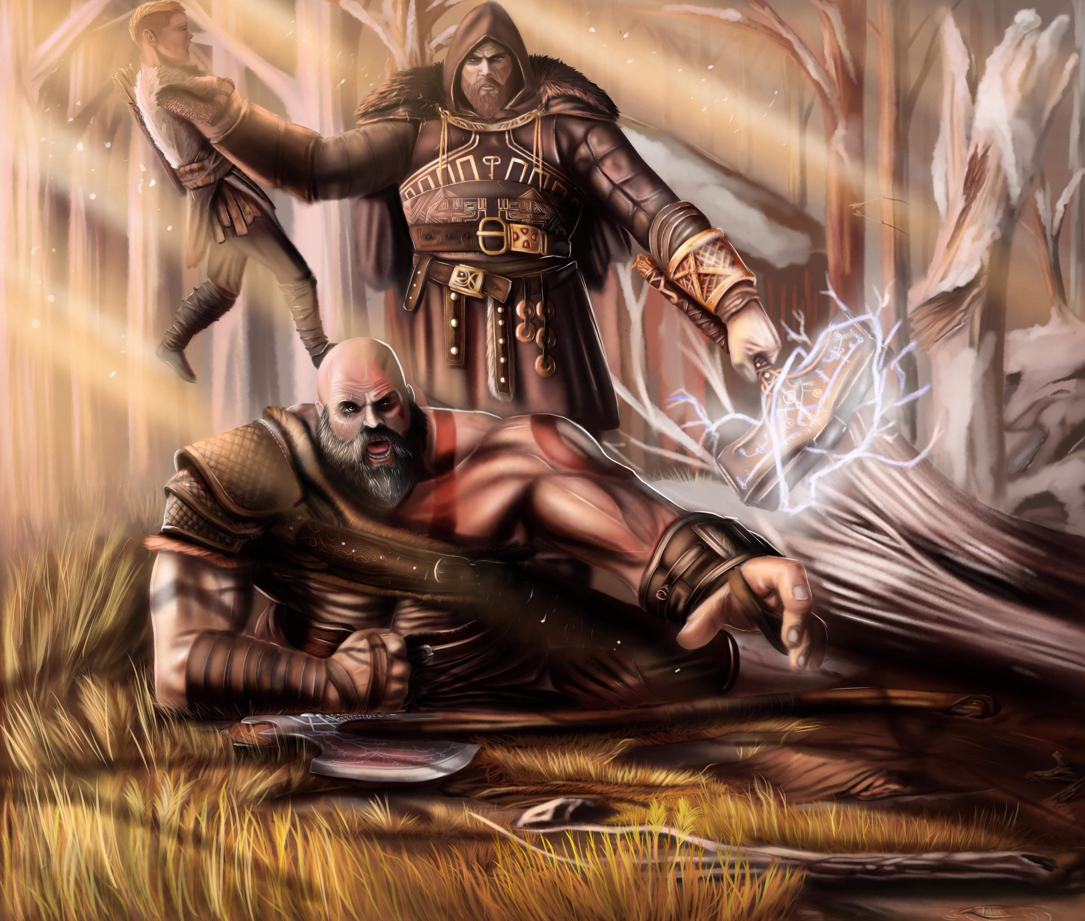 Thor vs kratos by lukavid on DeviantArt