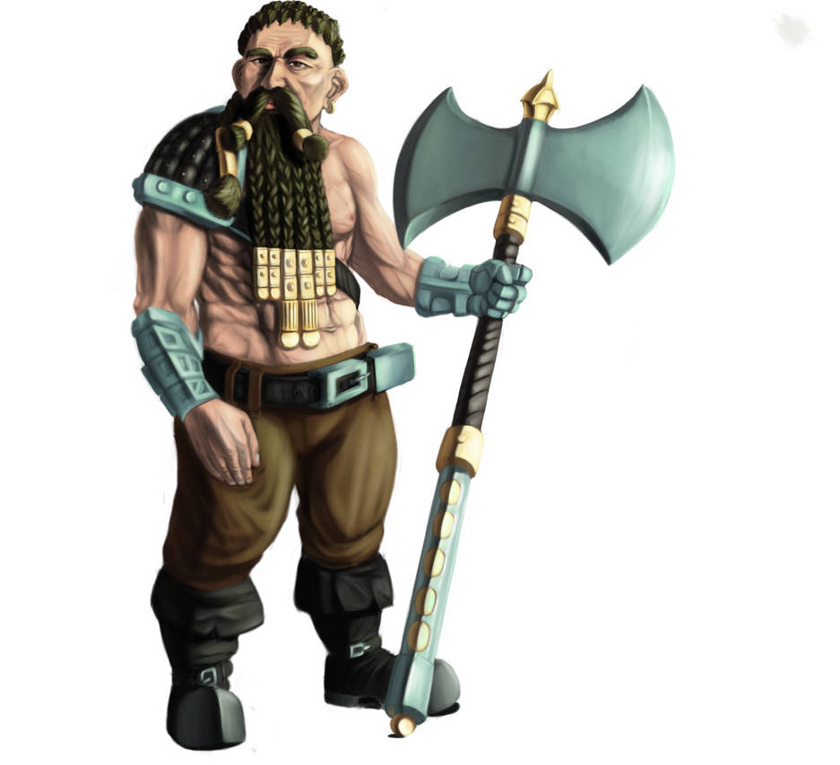 Dwarf With His Trusty Axe by lukavid on DeviantArt