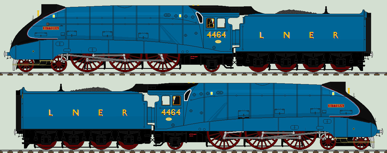 LNER A4 liveries - 4464 'Bittern'