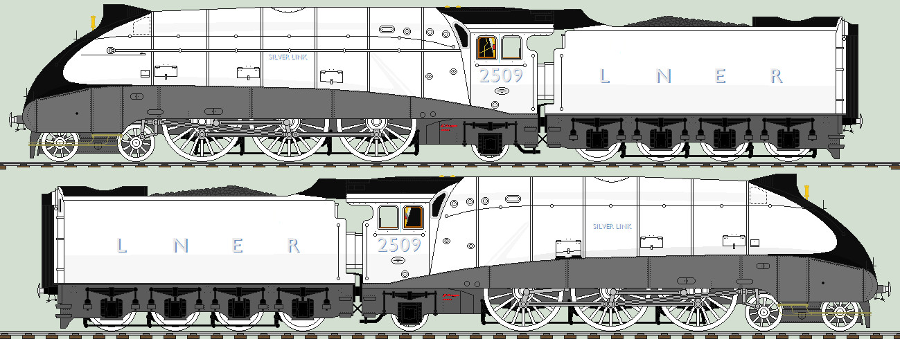 LNER A4 liveries - 2509 'Silver Link'