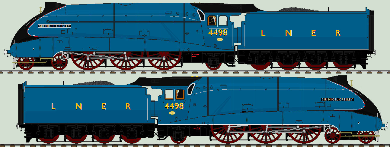 Lner O2 Class Deviantart LNER A4 liveries - 4498 'Sir Nigel Gresley' by 2509-Silverlink on ...