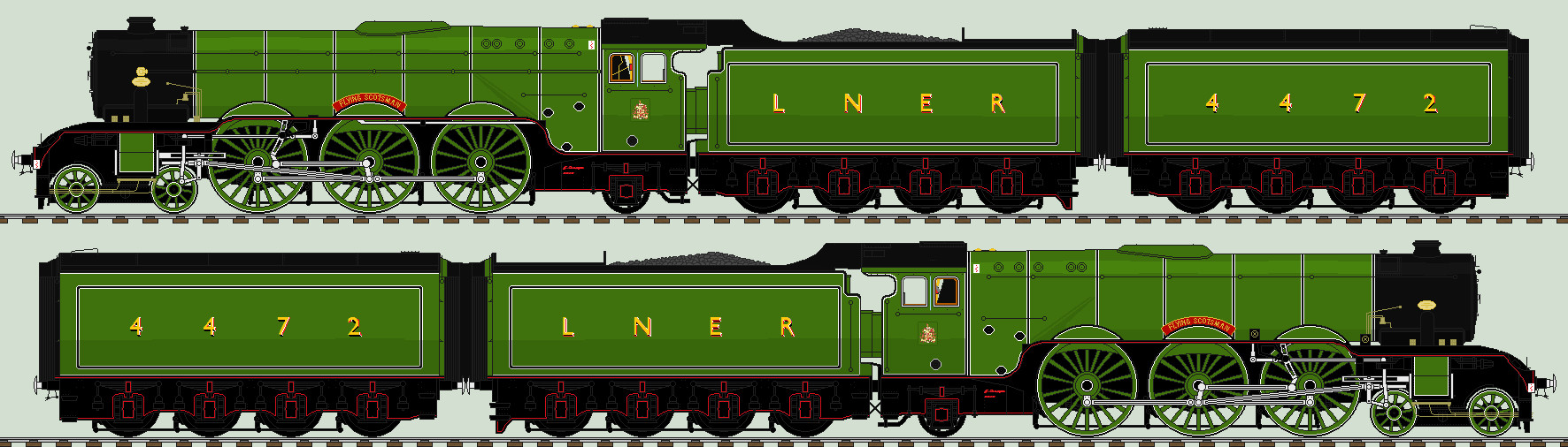 LNER A3 liveries - 4472 'Flying Scotsman' - 1968