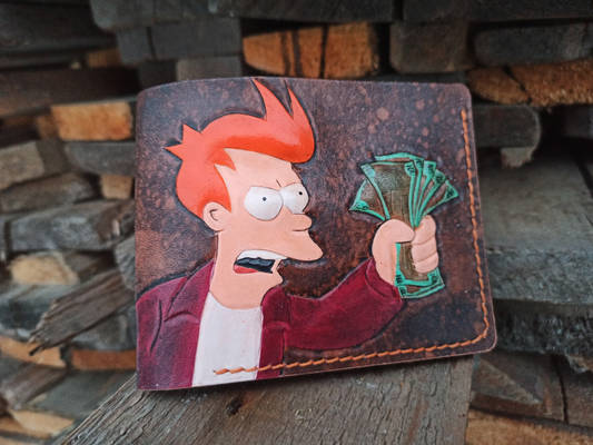 Shut up and take my money leather meme wallet