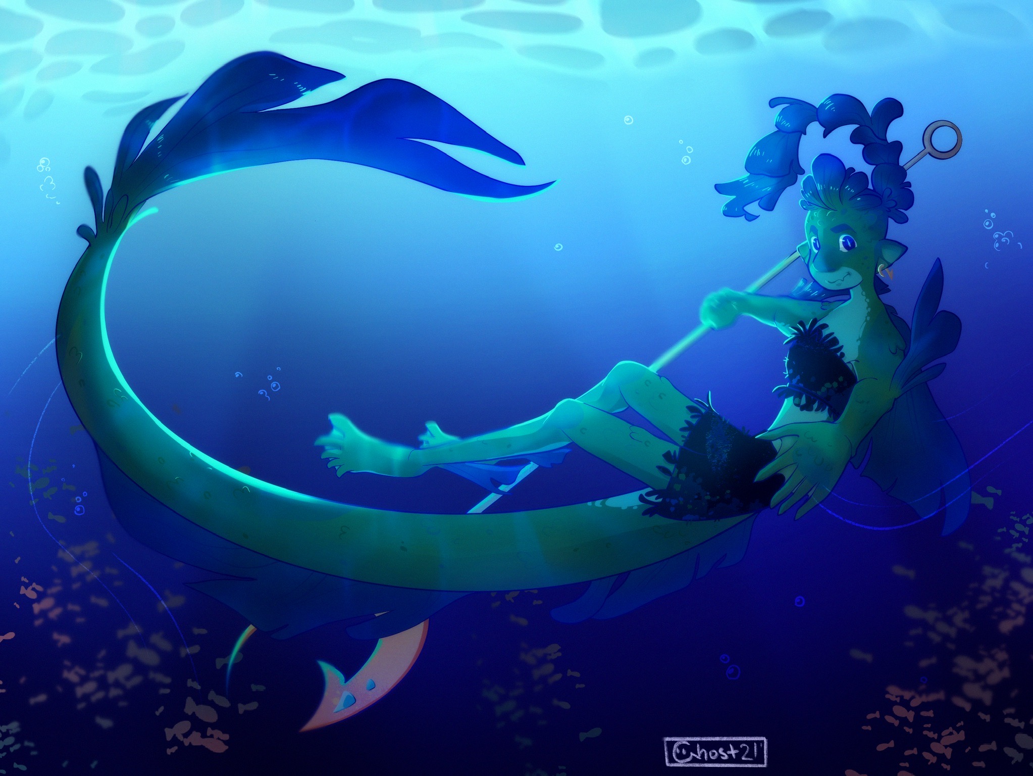 Luca is a sea monster by drawingliker100 on DeviantArt