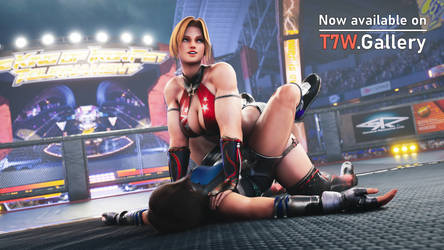 Pinned down - Rhea Ripley Pinfall by Tekken7Wallpapers