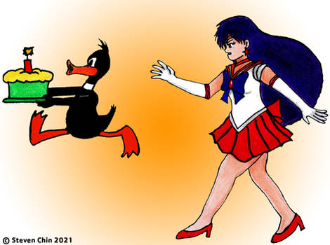 Happy Birthday Sailor Mars and Daffy Duck