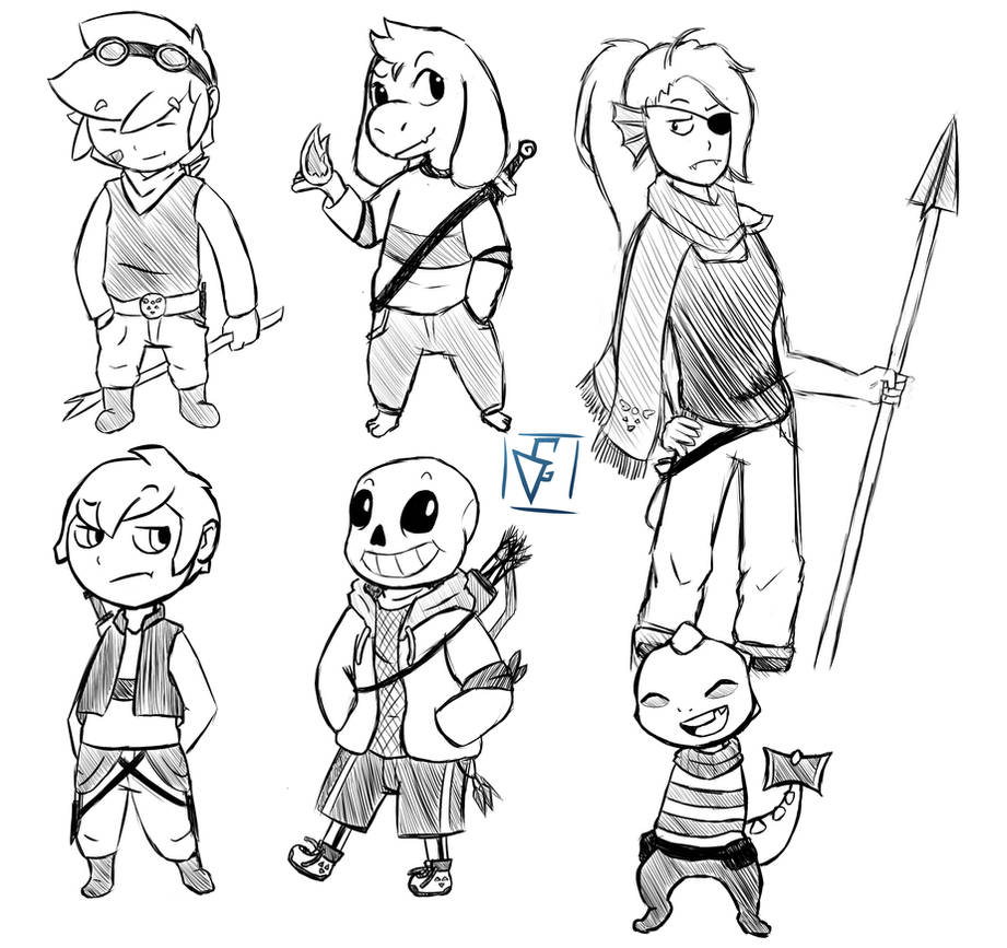 Undertale Redsgin Undertale redesign sketches by AttackGoose on DeviantArt