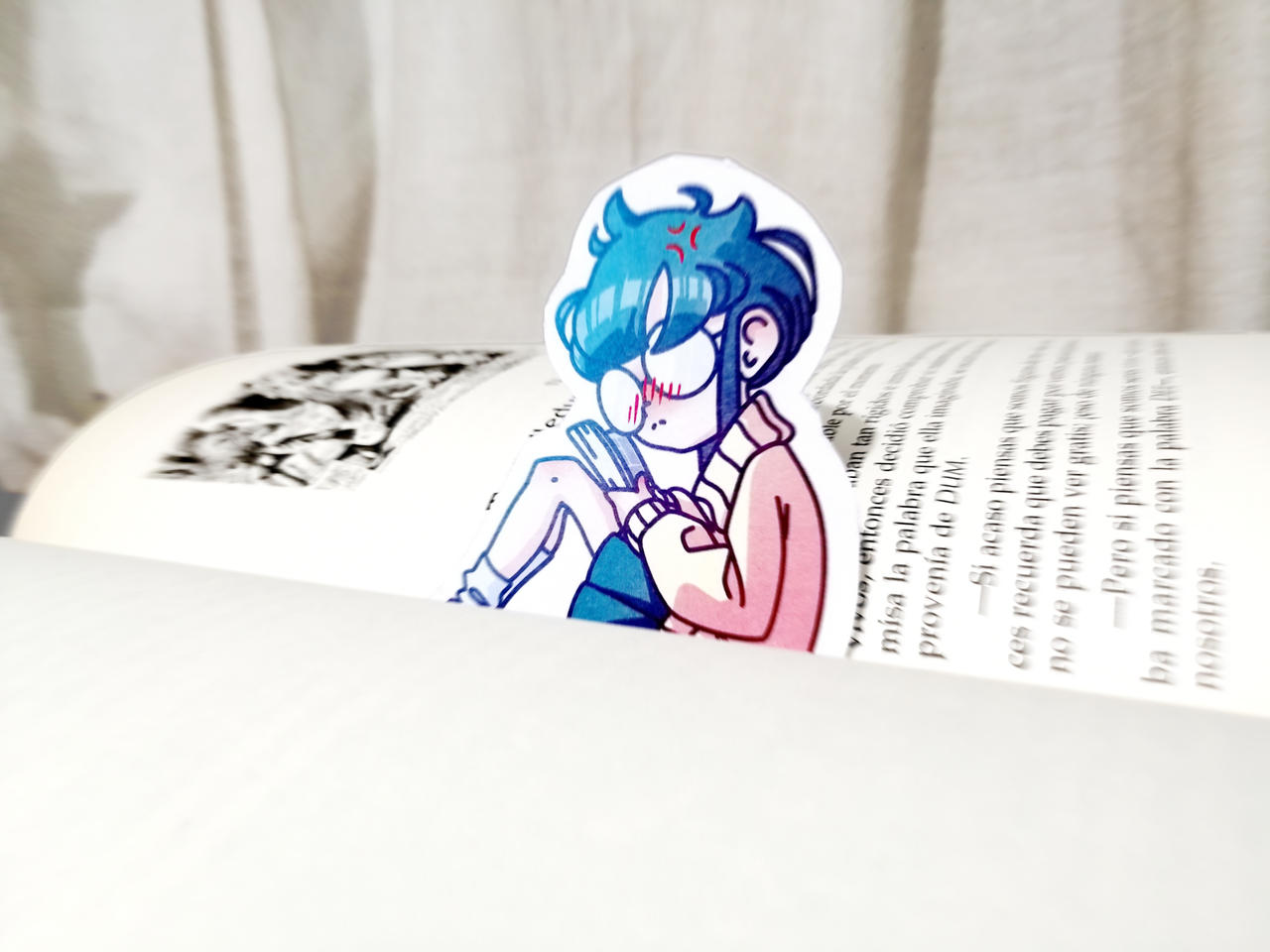 Sitting girl book separator