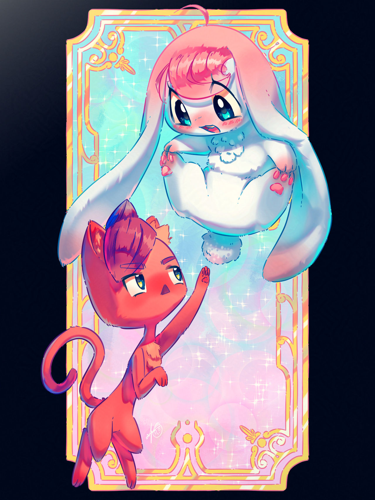 Bunny Pi and kitty Bit.
