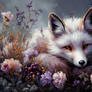 Adoptable wild life scene with arctic fox( closed)