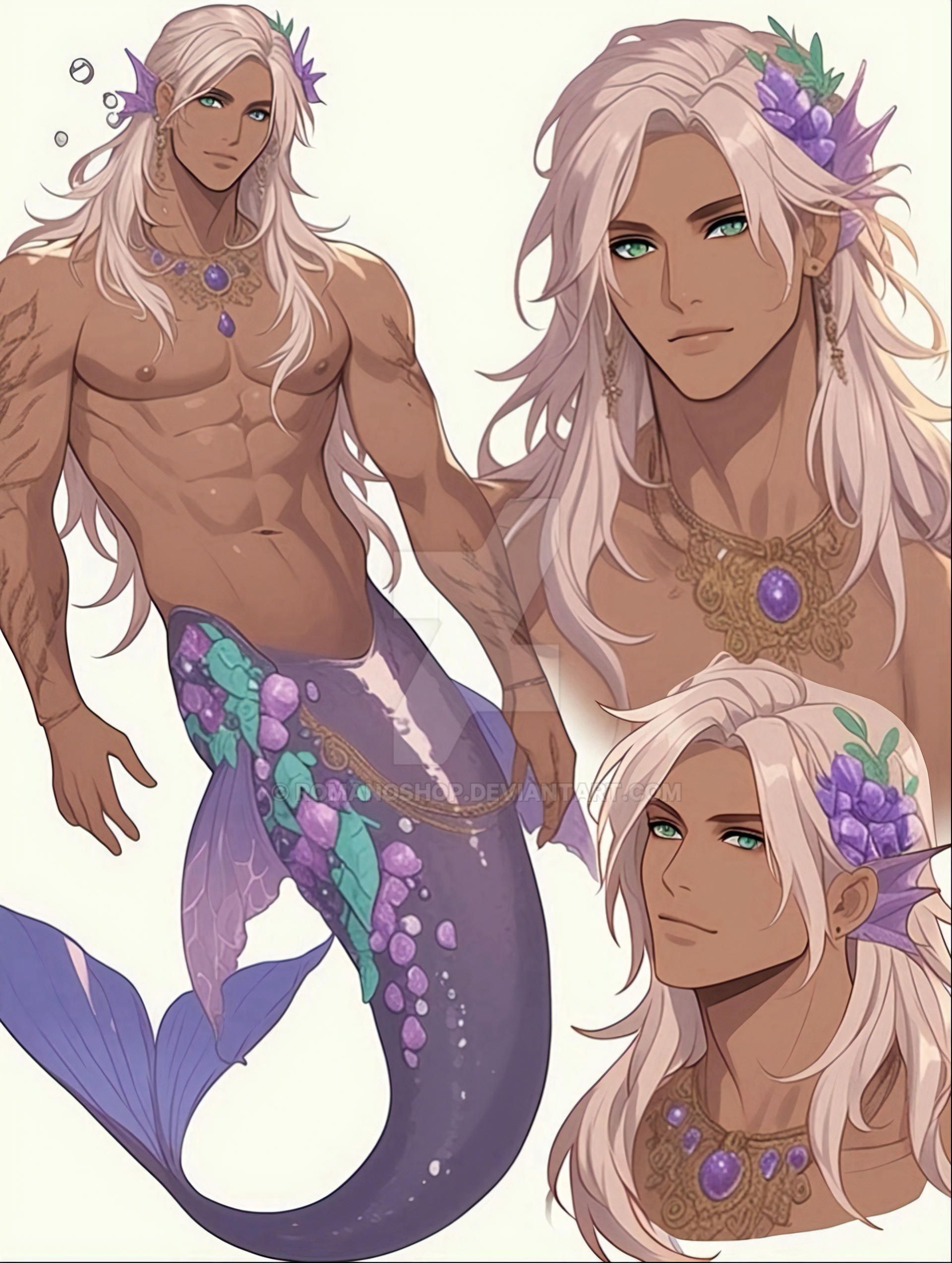 Merman Fish Open Adoptable fantasy merman( open) by RomanoShop on DeviantArt