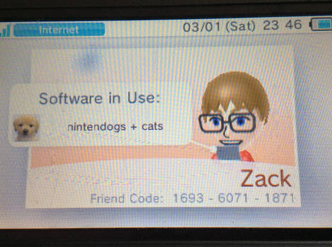 My friend code for Nintendo 3ds