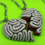 Brainy Best Friends Necklace by True-Crimeberry