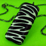 Zebra Squared Necklace by True-Crimeberry