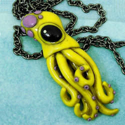 Teeny Squid Necklace - yell