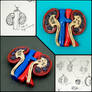 Kidney Cross Section Necklace