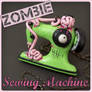 Green Zombie Sewing Machine Necklace