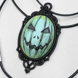 Jacko Cameo Necklace in Blue Freeze
