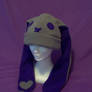 Grey and Purple Bunny Hat