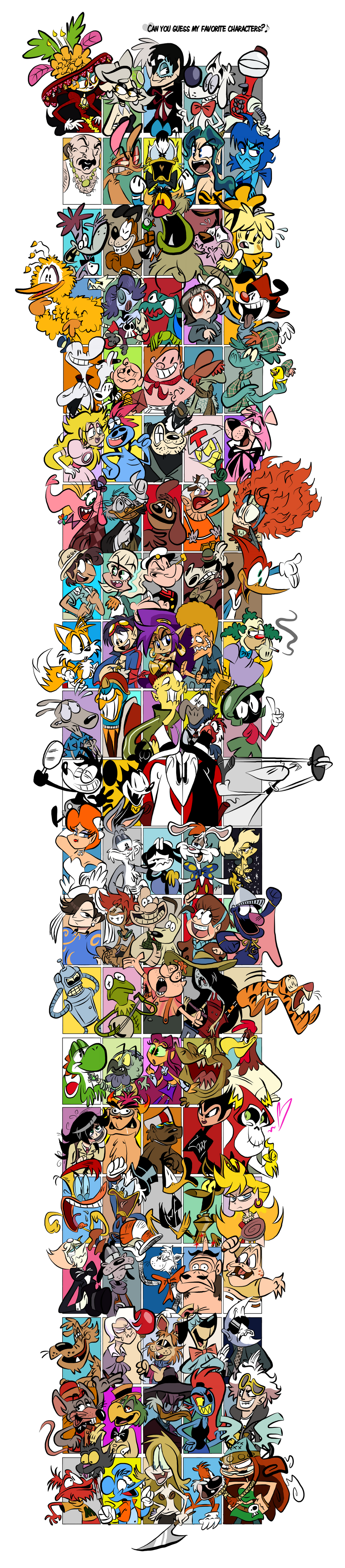 Favorite Characters Meme...COMPLETED! by EeyorbStudios