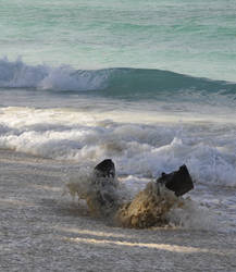 Washing the shore