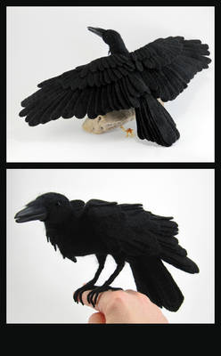 Needle-Felted Raven