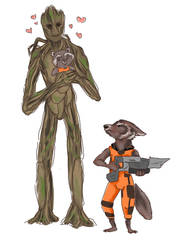 Rocket and Groot