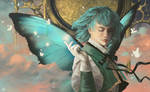 Portrait in gold and turquoise - Papio the Fairy by Aramisdream