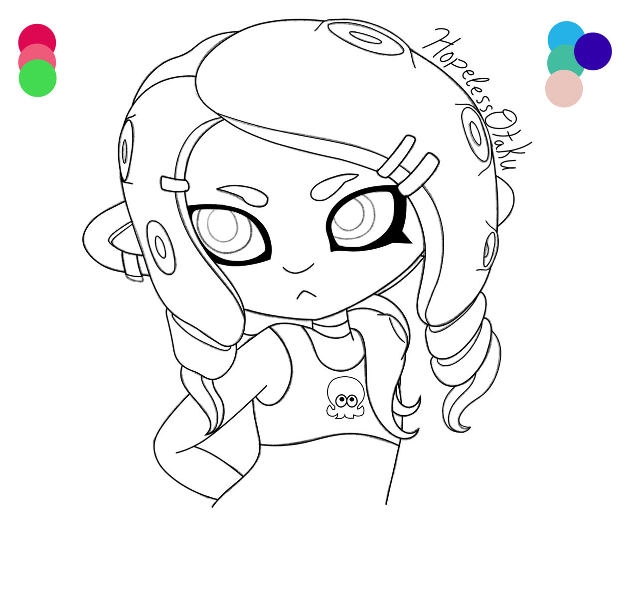 Octoling Lineart by HopelessOtaku91 on DeviantArt
