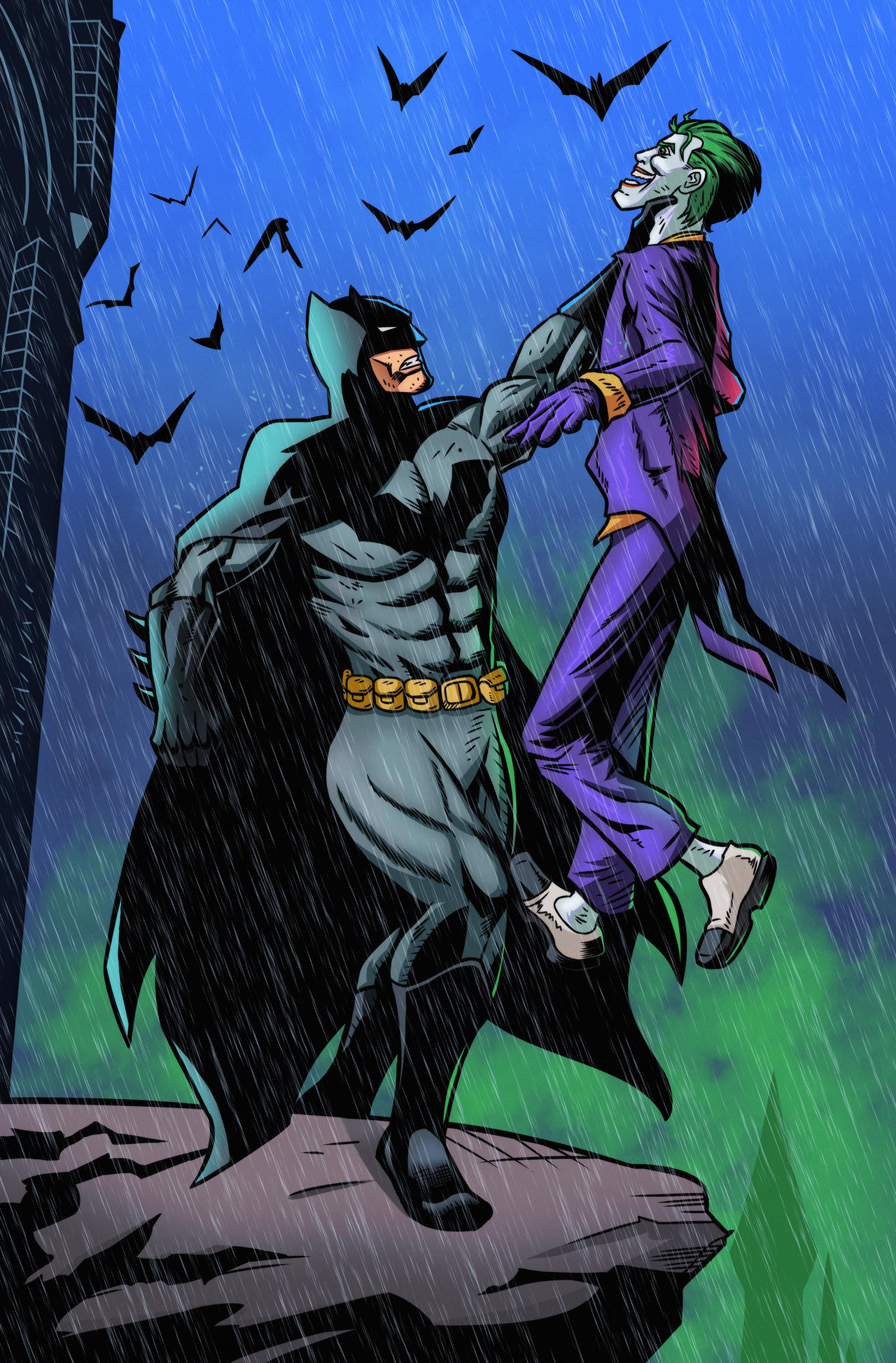 Batman vs Joker night version by IvanAlexandrovArt on DeviantArt