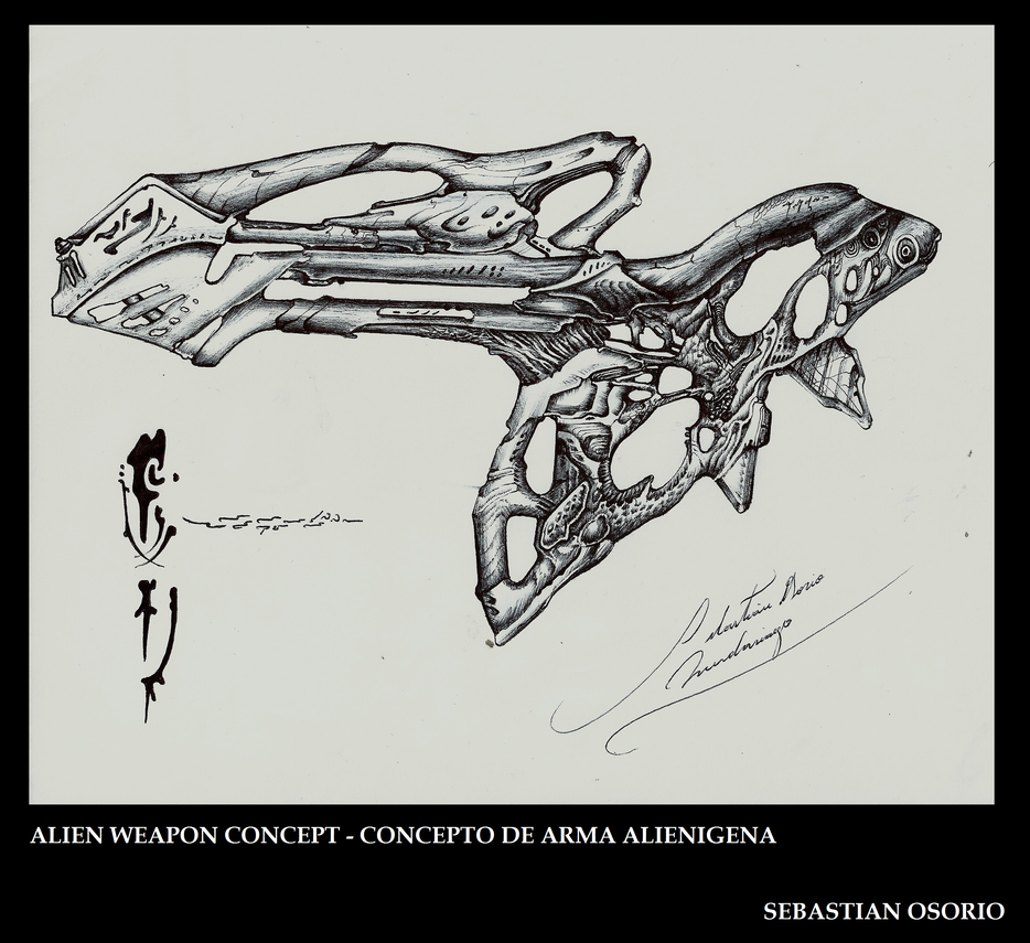 Alien weapon concept. by SebastianOsorio18 on DeviantArt