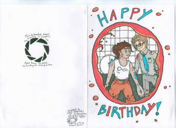 A Portal-y Birthday Card