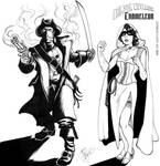 Crimson Cutlass and Chameleon char.sheet by DocRedfield
