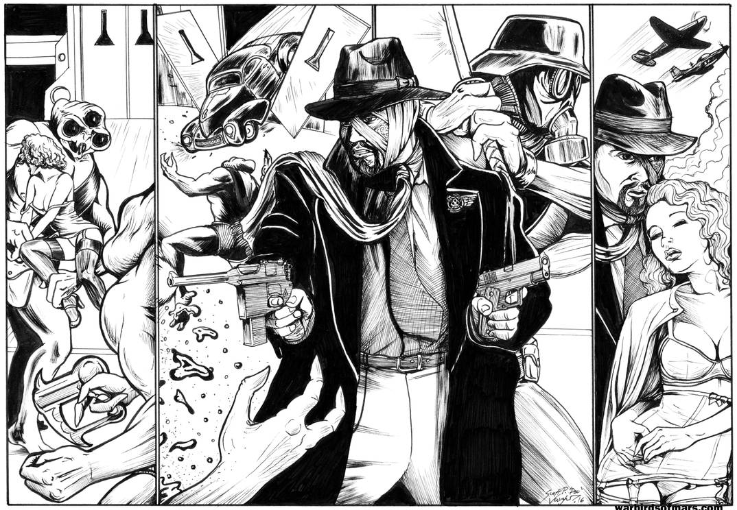 Warbirds of Mars Page50-3 Hunter and Mask by DocRedfield
