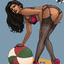 COMMISSION - Beach Ball Pinup