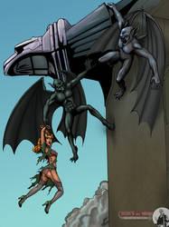 COMMISSION Gargoyl Fight