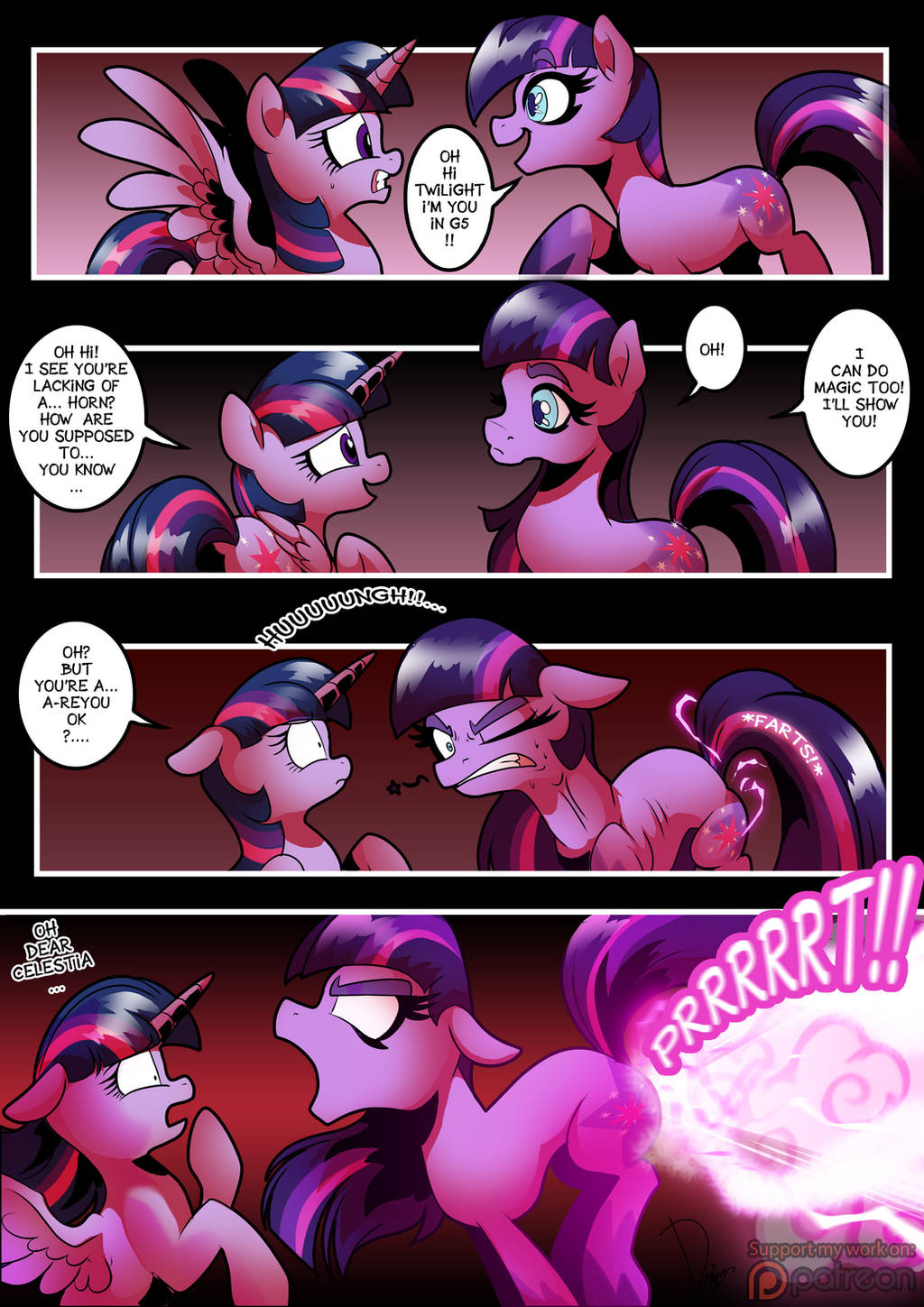 When G4 meets G5 - short comic by Dormin-Kanna